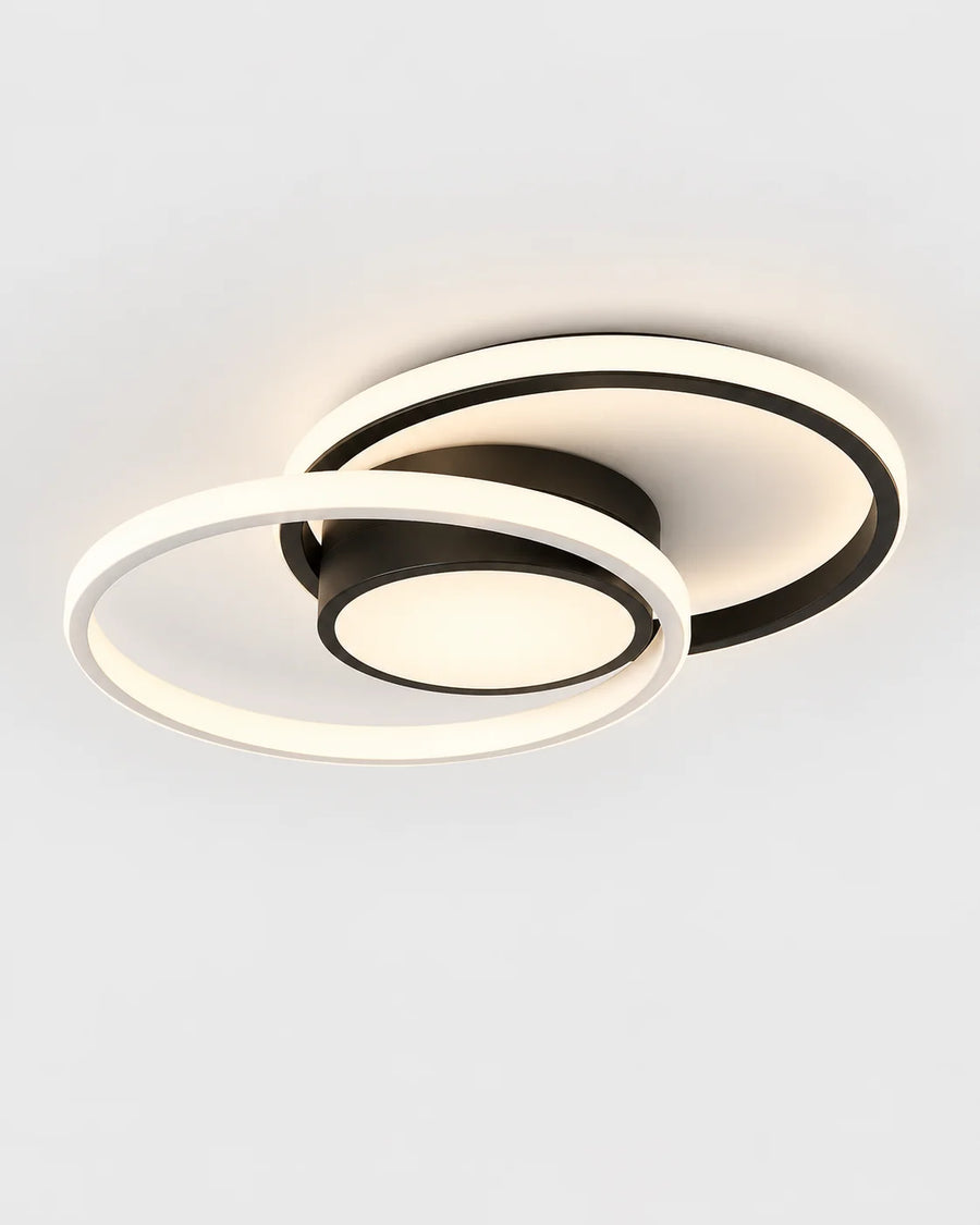 Plafonnier LED Moderne 3 Anneaux avec Télécommande – Blanc
