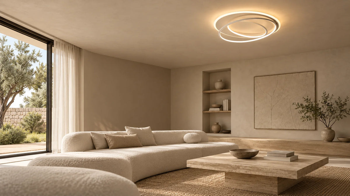 Intérieur éclairé par un plafonnier Lumia LED