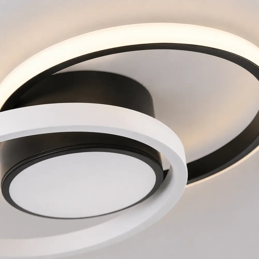 Plafonnier LED Moderne 3 Anneaux avec Télécommande – Blanc